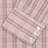 View 2 of product A neatly folded Turnbull & Asser Red, Grey and Navy Mixed Check Shirt features a T&A collar, white buttons, and 3-button cuffs. The label inside the collar is visible—a standout for any seasonal look.