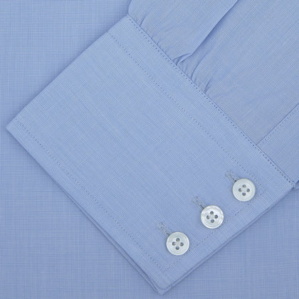 Light Blue End On End Shirt With Regent Collar &amp; 3 Button Cuffs Image 3