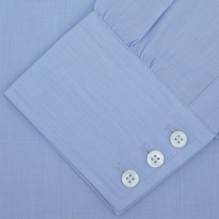 Light Blue End On End Shirt With Regent Collar &amp; 3 Button Cuffs Image 3