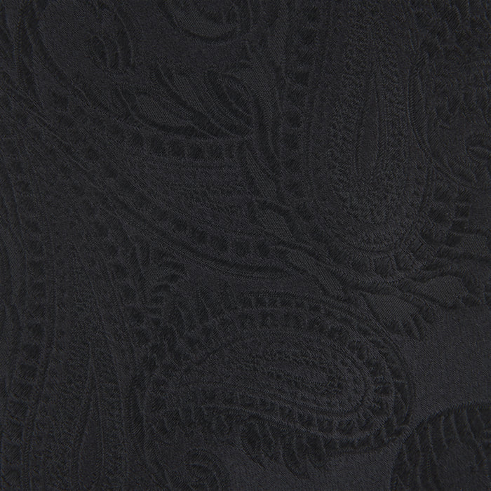 Black Paisley Silk Tie Image 2