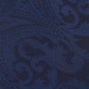 View 3 of product The Navy Paisley Silk Tie by Turnbull & Asser is a classic men's accessory in blue and black, adding sophistication to any look.