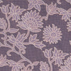 View 3 of product The Turnbull & Asser Pink Floral Occasion Silk Tie features a rolled-up purple jacquard design with a light pink floral pattern, perfect for weddings or floral events, shown on a plain white background.