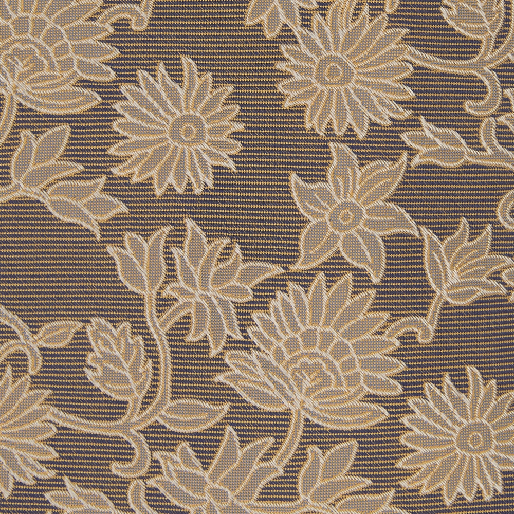 The Copper Floral Occasion Silk Tie by Turnbull & Asser features a gold floral jacquard pattern on brown silk, elegantly rolled on a white surface—an ideal choice for weddings.