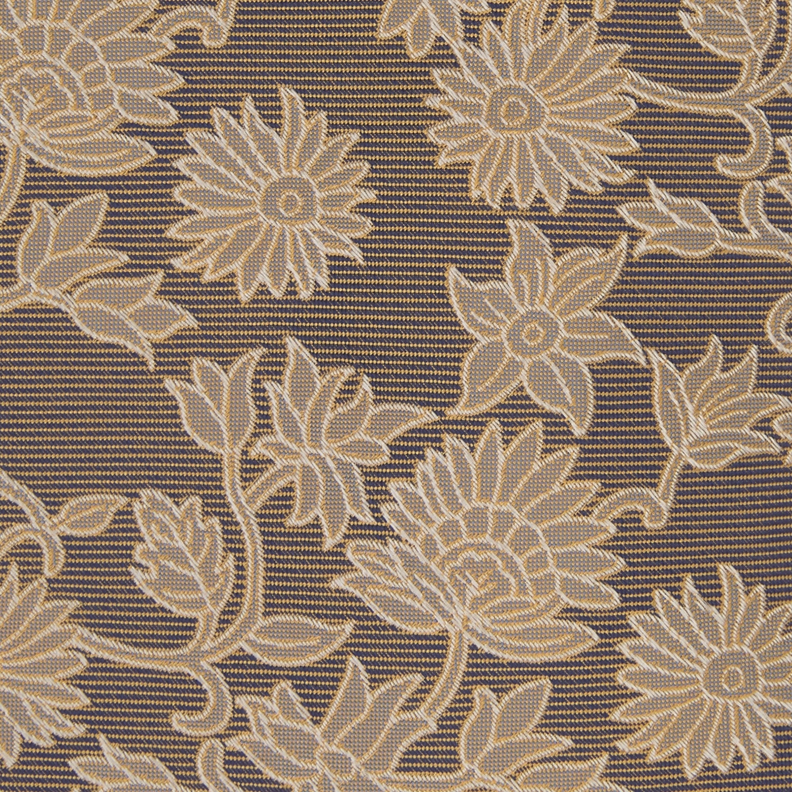 View 3 of product The Copper Floral Occasion Silk Tie by Turnbull & Asser features a gold floral jacquard pattern on brown silk, elegantly rolled on a white surface—an ideal choice for weddings.