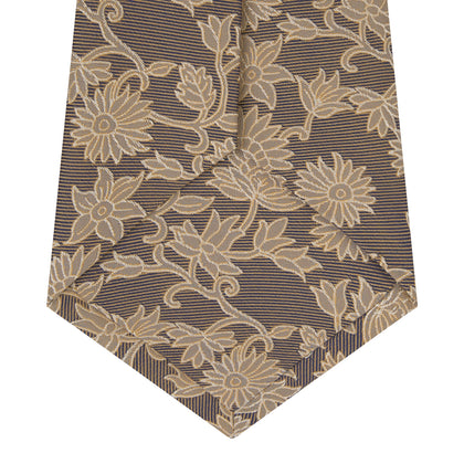 Copper Floral Occasion Silk Tie Image 3