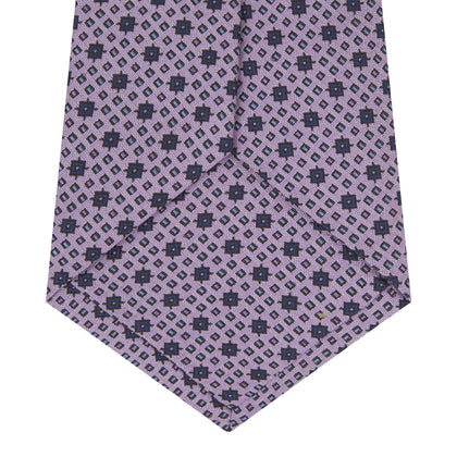 Lilac Geometric Silk Tie Image 3