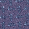 View 3 of product The Turnbull & Asser Purple Carp Silk Tie, woven in England, features blue koi fish and swirling patterns on purple silk and is shown against a plain white background.
