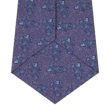 Purple Carp Silk Tie Image 3