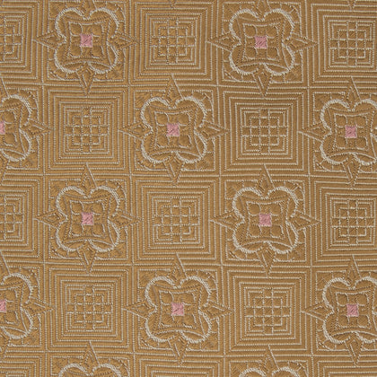 Gold Flower Mosaic Silk Tie Image 2