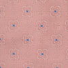 View 3 of product The Pink Flower Mosaic Silk Tie by Turnbull & Asser features a subtle jacquard texture with small blue floral accents, shown on a white background.