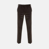 View 1 of product Turnbull & Asser’s Chocolate Brown Corduroy Trousers feature a straight-leg cut, side pockets, and belt loops—ideal for upgrading your winter wardrobe—shown against a plain white background.