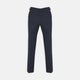 Harry Navy Check Wool Trousers by Turnbull & Asser feature a slim fit, angled side adjusters, and pressed leg creases, displayed on a plain white background.