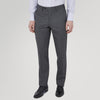 View 2 of product The Turnbull & Asser Jackson Grey Flannel Wool Trousers feature a tailored fit with button and zipper closure, crafted from premium wool flannel for a refined look, shown against a plain white background.
