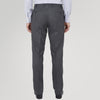 View 3 of product The Turnbull & Asser Jackson Grey Flannel Wool Trousers feature a tailored fit with button and zipper closure, crafted from premium wool flannel for a refined look, shown against a plain white background.