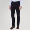View 2 of product A pair of Turnbull & Asser Navy Cotton Cashmere Corduroy 5-Pocket Trousers, shown front-facing on a plain white background.