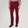 View 2 of product Turnbull & Asser Hanley Maroon Moleskin 5-Pocket Trousers shown on a white background, with front pockets, button closure, and belt loops.