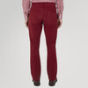 View 3 of product Turnbull & Asser Hanley Maroon Moleskin 5-Pocket Trousers shown on a white background, with front pockets, button closure, and belt loops.