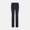 View 1 of product The Hanley Navy Moleskin 5-Pocket Trousers by Turnbull & Asser feature a classic straight-leg fit with front and back pockets, button and zip closure—versatile navy trousers shown against a white background.