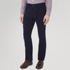 View 2 of product The Hanley Navy Moleskin 5-Pocket Trousers by Turnbull & Asser feature a classic straight-leg fit with front and back pockets, button and zip closure—versatile navy trousers shown against a white background.