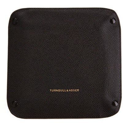 Black and Red Square Leather Travel Tray Image 1