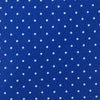 View 3 of product The Turnbull & Asser Royal Blue and White Small Spot Printed Silk Tie, shown rolled on a white background, features a refined spot pattern—ideal for complementing your office shirt.