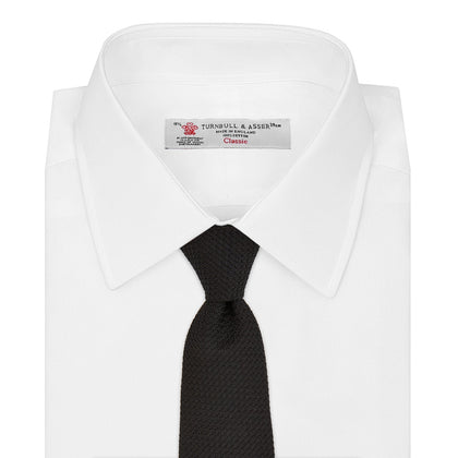 Black Grenadine Silk Tie Image 1