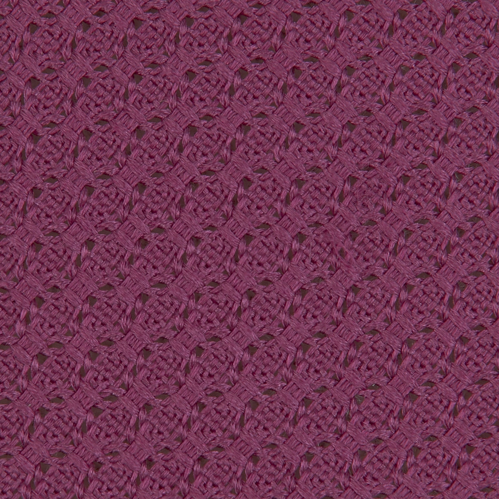 The Turnbull & Asser Wine Grenadine Silk Tie, featuring a textured weave in dark purple, is displayed rolled-up on a plain white background.
