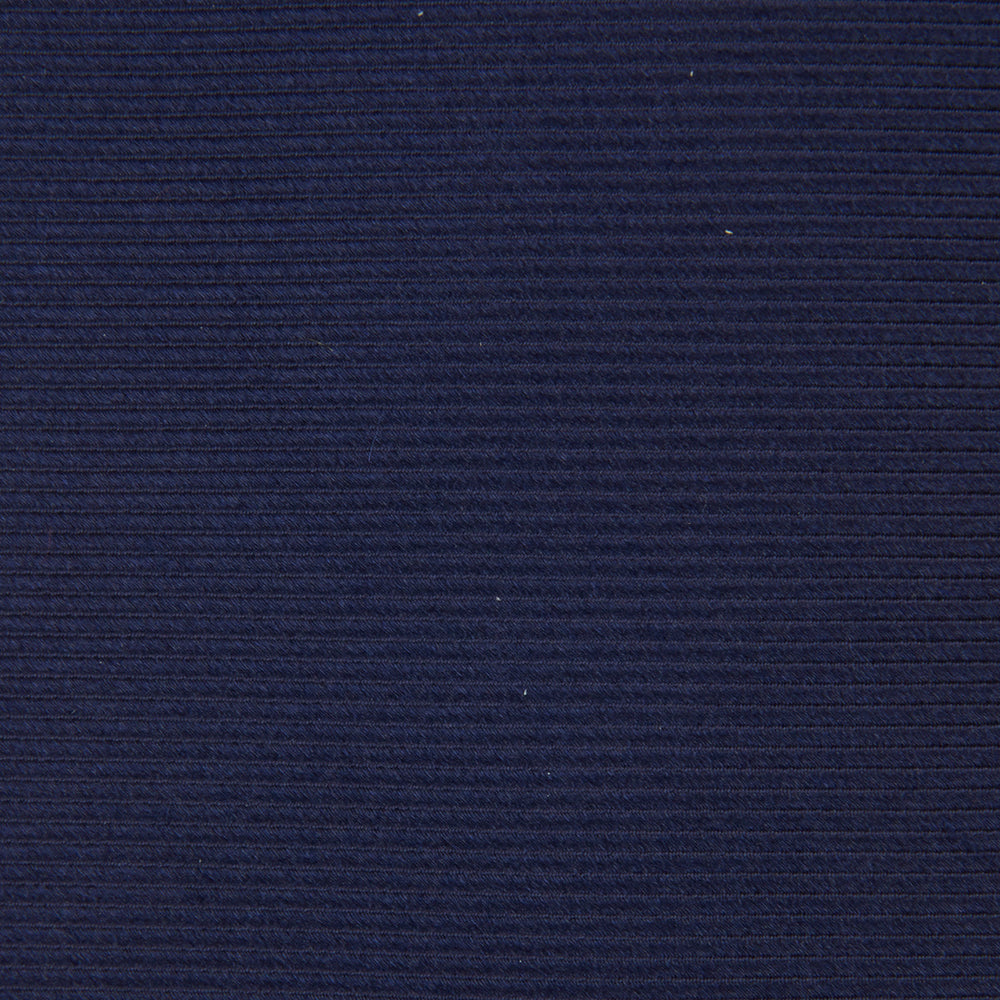 The Turnbull & Asser Navy Horizontal Twill Silk Tie features a subtle textured pattern and is elegantly displayed on a plain white background—ideal for pairing with cotton shirts for a smart, refined look.