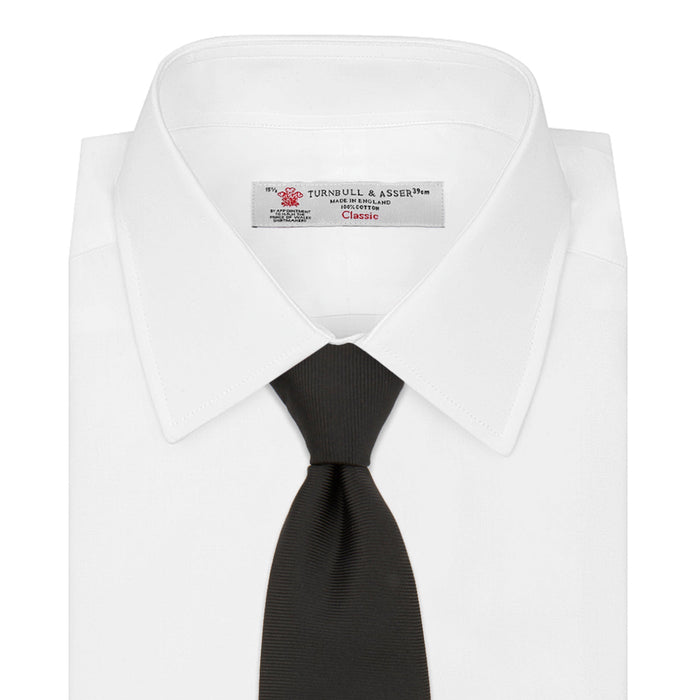 Black Twill Silk Tie Image 1