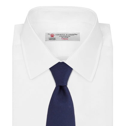 Navy Lace Silk Tie Image 1