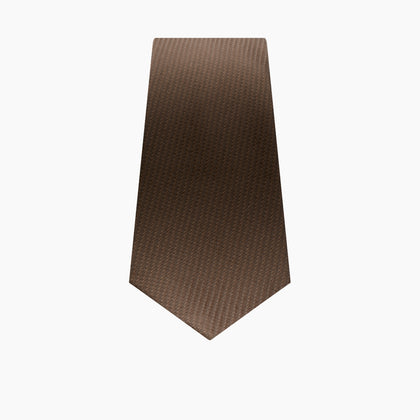 Brown Lace Silk Tie Image 2