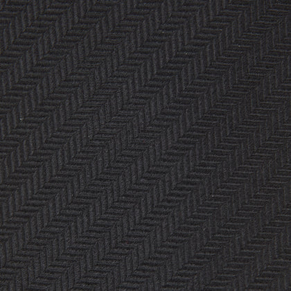 Black Herringbone Silk Tie Image 2