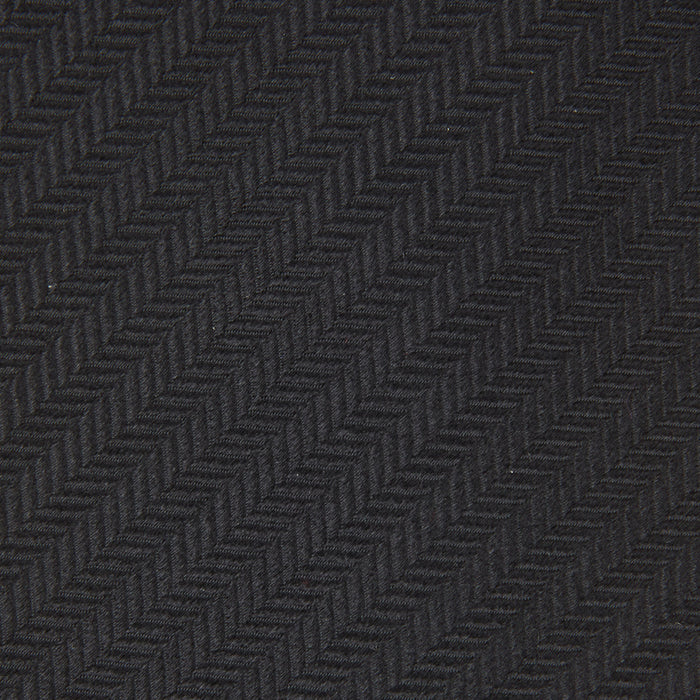 Black Herringbone Silk Tie Image 2