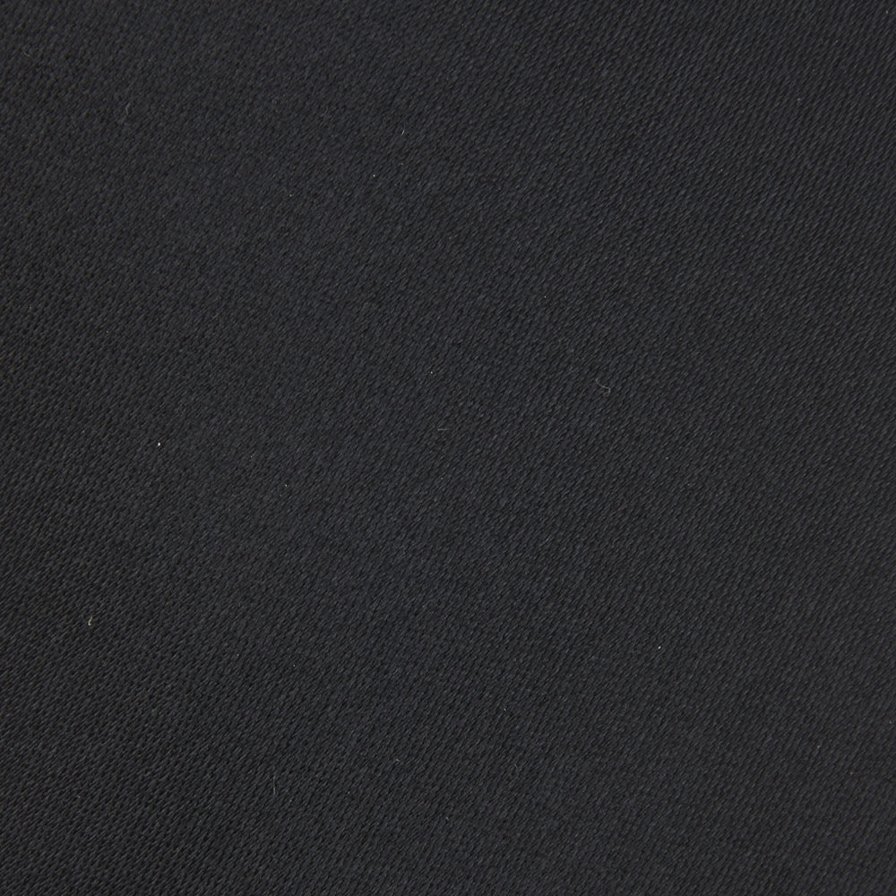 The Turnbull & Asser Slim Black Plain Satin Silk Tie is neatly rolled on a white background—an essential accessory for smart dress and formal occasions.