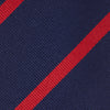 View 3 of product The Navy and Red Blazer Stripe Repp Silk Tie by Turnbull & Asser is a classic accessory, ideal for a timeless schoolboy look or to complement any sharp office shirt.