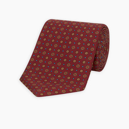 The Great Gatsby Burgundy Printed Silk Tie Image 4