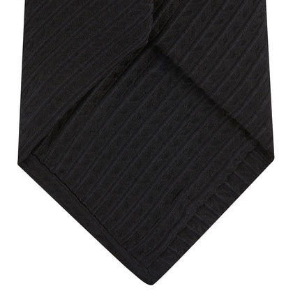 Black Ottoman Silk Tie Image 3