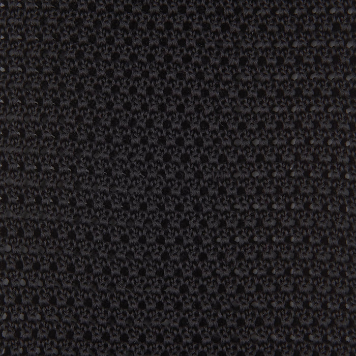 Black Knitted Silk Tie Image 2
