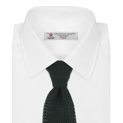 Green Knitted Silk Tie Image 1