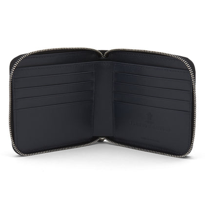 Black Leather 8 C/C Zipped Wallet Image 1