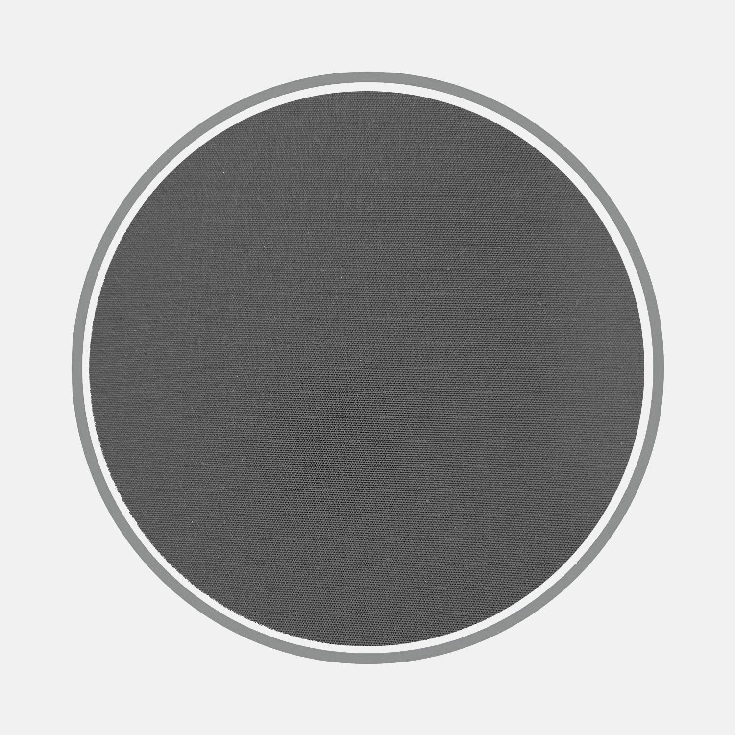 View 1 of product A plain black cotton circle, representing Turnbull & Asser's fabric, is centered on a light gray background with a thin white border and a textured surface outlined by a thicker gray ring.