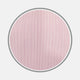 A circular view of Turnbull & Asser's Lilac Hairline Stripe Cotton Fabric, featuring evenly spaced vertical pink and white stripes with a thin gray border, displayed on a plain white background.