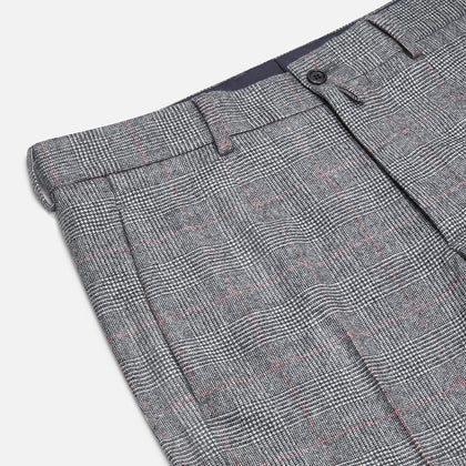Grey and Red Check Rupert Trousers Image 1