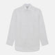 The Turnbull & Asser White Cotton Dress Shirt features a wing collar, double cuffs, and is displayed on a plain white background.