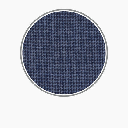 Navy Check Flannel Fabric Image 2