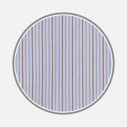 Red and Navy Supraluxe Stripe Fabric