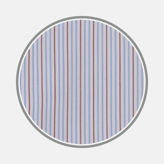 Red and Navy Supraluxe Stripe Fabric