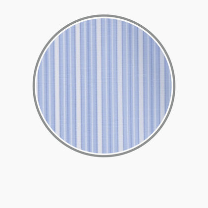 Light Blue Rich Stripe Cotton Fabric Image 2