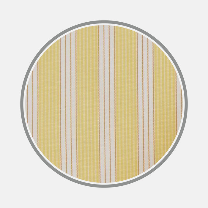 Yellow and White Bold Stripe Cotton Fabric