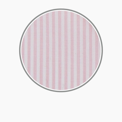 Pink and White Stripe Cotton Fabric Image 2